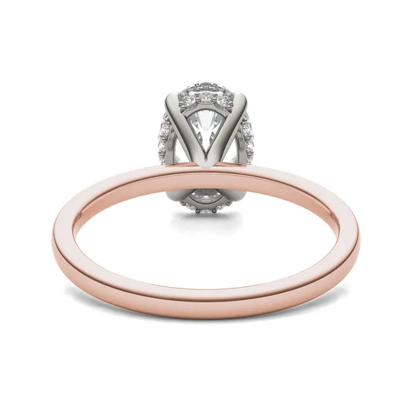 Oval Custom Hidden Halo Classic Engagement Ring Setting